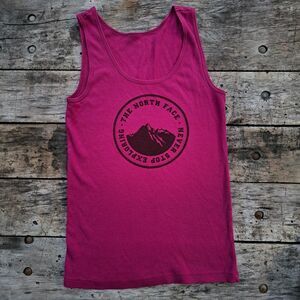 The North Face XS Women's Purple Pink Tank Top Sleeveless Shirt Logo